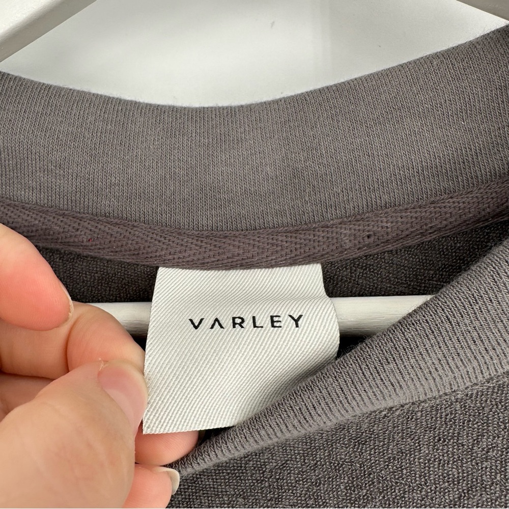 Varley Lyle Crewneck Top In Pavement Gray Small View 4